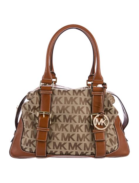 michael kors monogram it|Michael Kors canvas shoulder bag.